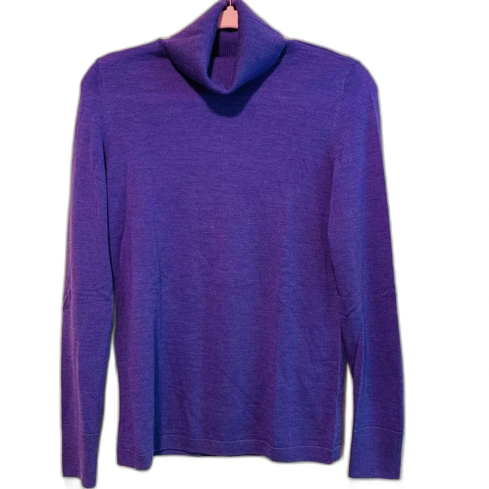 Talbots pure merino wool lightweight turtleneck sweater size small